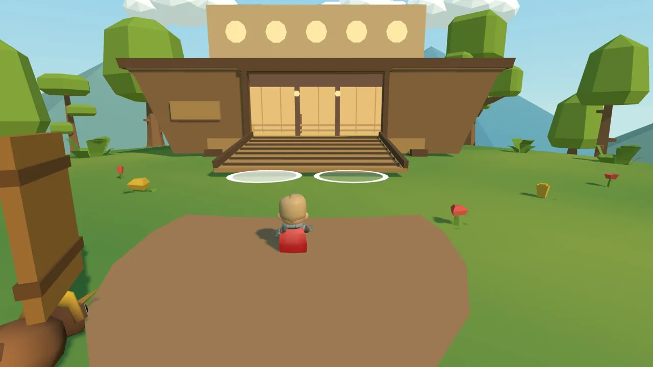 Inside Noah's story: the ark half built, a little dinosaur carrying the next piece.